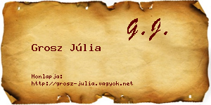 Grosz Júlia névjegykártya